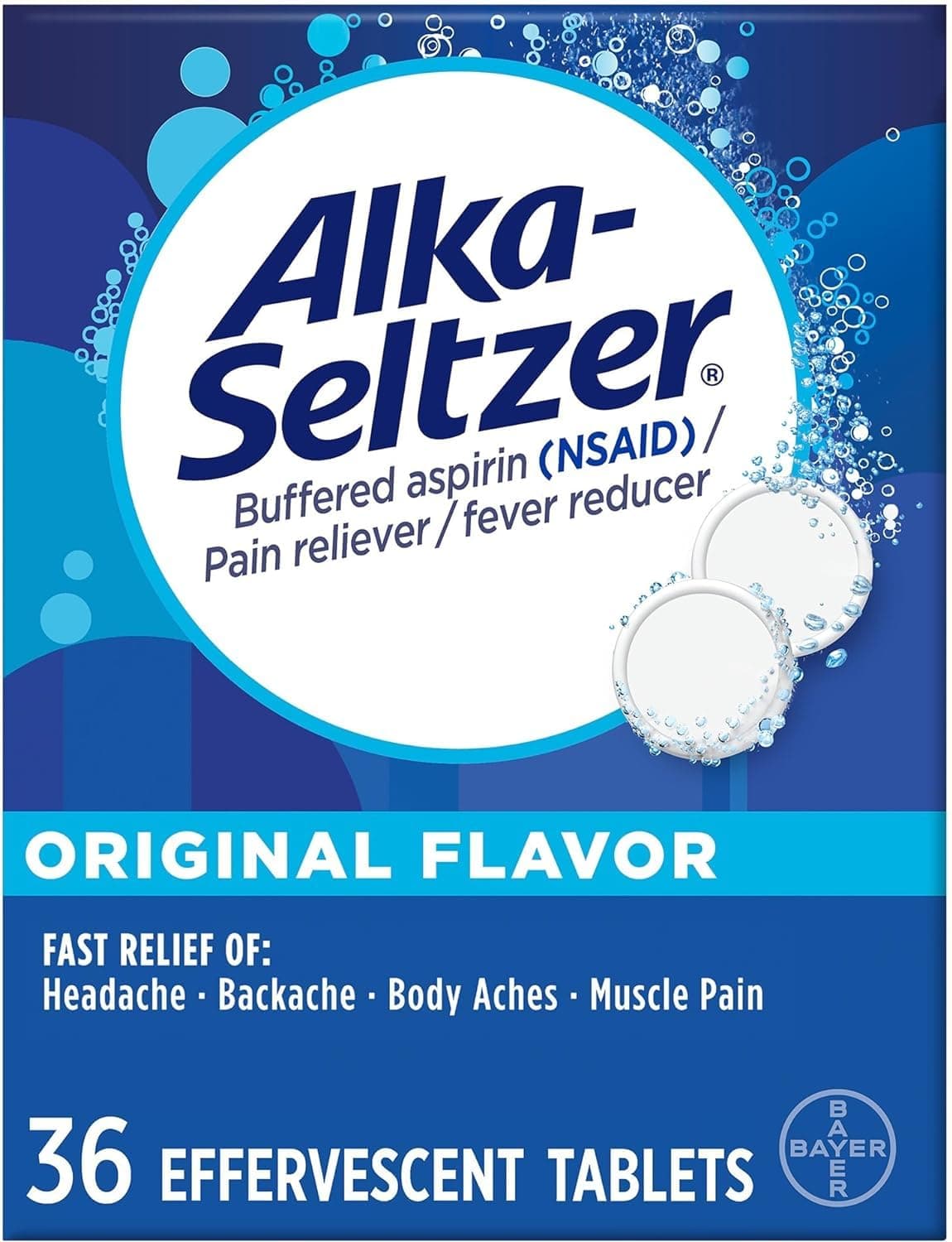 Alka-Seltzer Original Effervescent Antacid Tablets 36 Ea