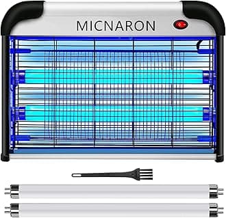 Indoor Electric Bug Zapper, 2800V Powerful Flying Insect Mosquito Killer w/ 20W Blue Light Attract, Plug-in Pest Control Machine for Moth, Fruit Fly, Fungus Gnat, Garage Bug Catcher/Eliminator/Trap