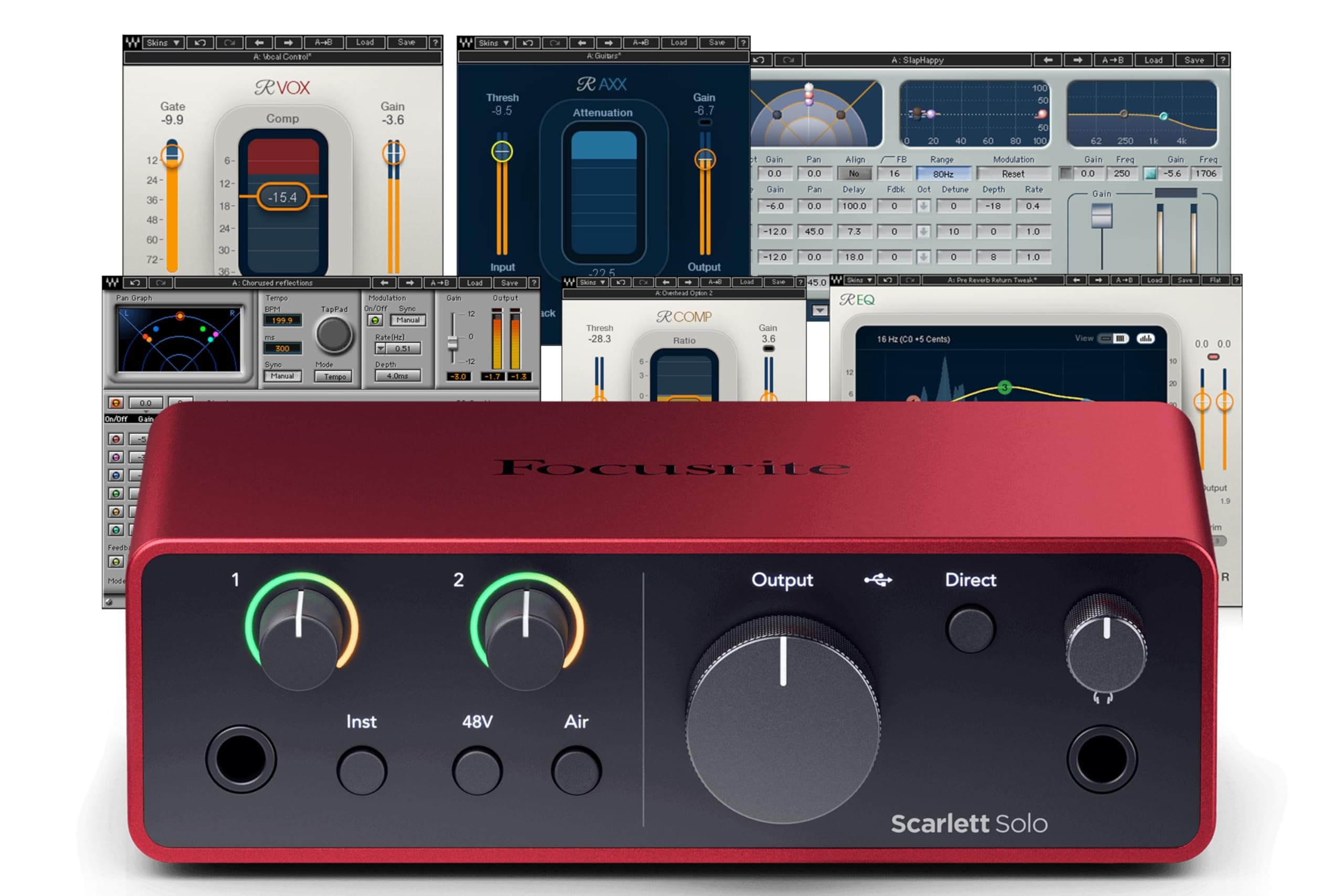 Focusrite Scarlett Solo (4th Gen) USB Audio Interface and Waves Musicians 2 Bundle