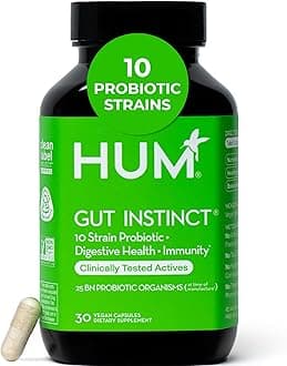 Gut Instinct - Probiotic Supplement for Digestive Health & Immunity - Vegan Probiotic for Women & Men with Lactobacillus for Bloating Relief & Overall Health (30 Vegan Capsules)