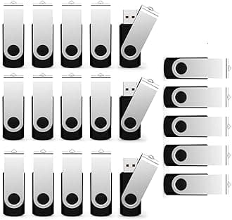 USB Flash Drive 16GB 50 Pack, Bulk USB 2.0 Flash Drives Thumb Drive Swivel Memory Stick Jump Drive Pen Drive,16 gig 50 Pieces