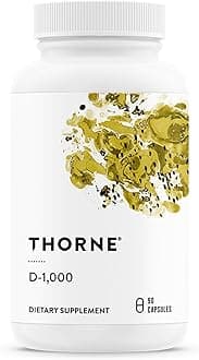 THORNE Vitamin D3 Supplement - Supports Healthy Bones, Teeth, Muscles, Cardiovascular & Immune Function* - Gluten, Dairy & Soy-Free - 1,000 IU - 90 Servings