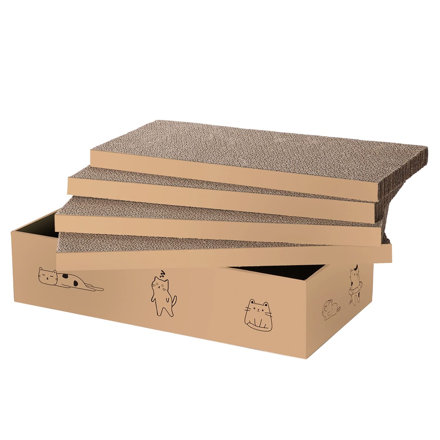 4 Packs in 1 Cat Scratch Pad with Box