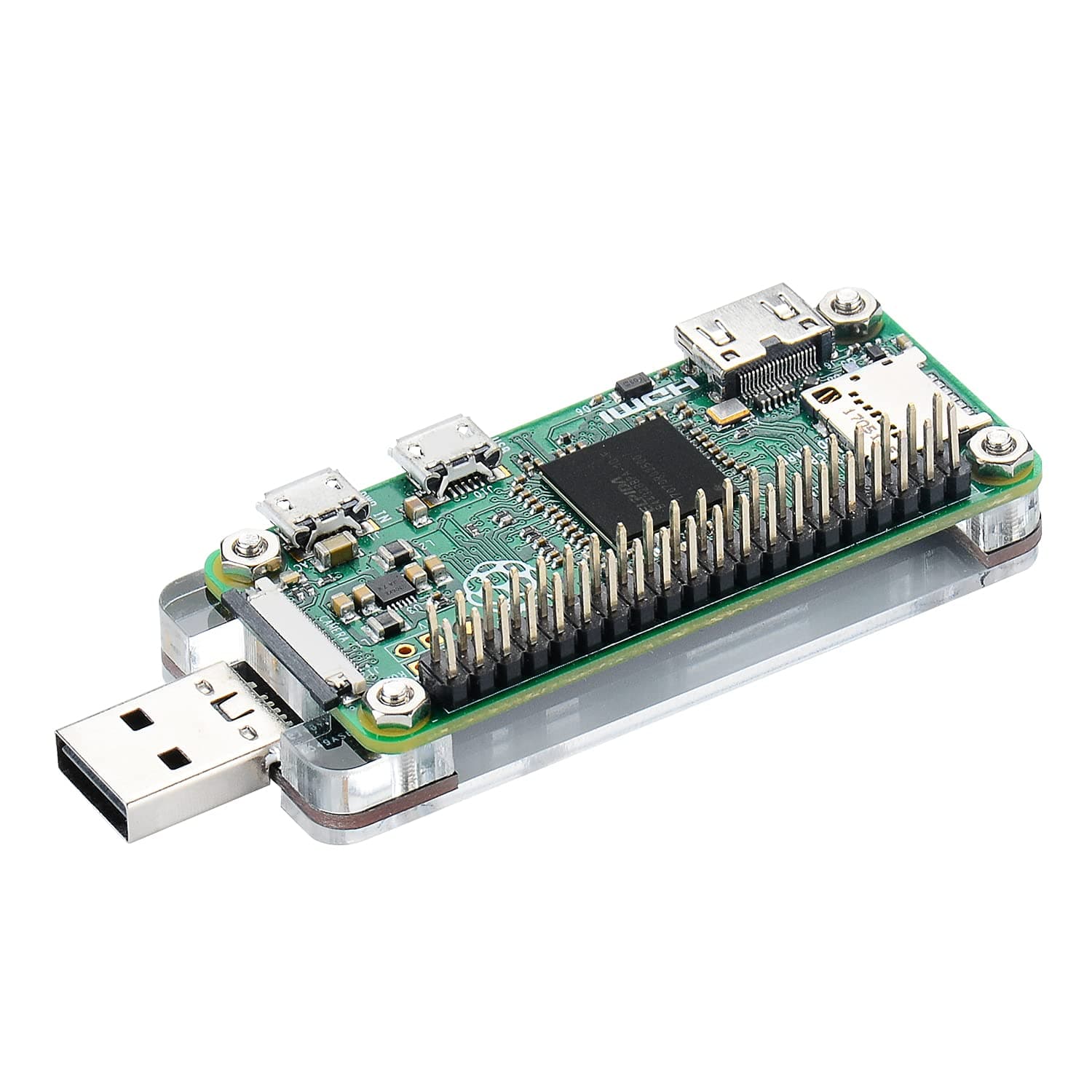 GeeekPi USB Dongle Expansion Board with Case for Raspberry Pi Zero/Zero 2, Both Front & Back Side Can Be Inserted