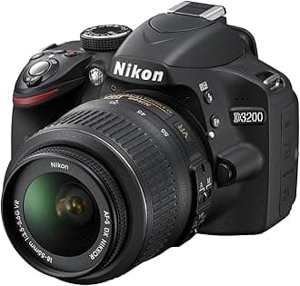 Nikon D3200 Digital SLR Camera with 18-55mm VR Lens Kit - Black (24.2MP) 3 inch LCD