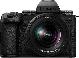 LUMIX S5IIX Mirrorless Camera, 24.2MP Full Frame with Phase Hybrid AF, Unlimited 4:2:2 10-bit Recording, 5.8K Pro-Res, RAW Over HDMI, IP Streaming with 20-60mm F3.5-5.6 Lens - DC-S5M2XKK