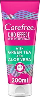 Carefree Duo Effect Daily Intimate Wash with Green Tea and Aloe Vera, 200ml, Feminine Wash for Women