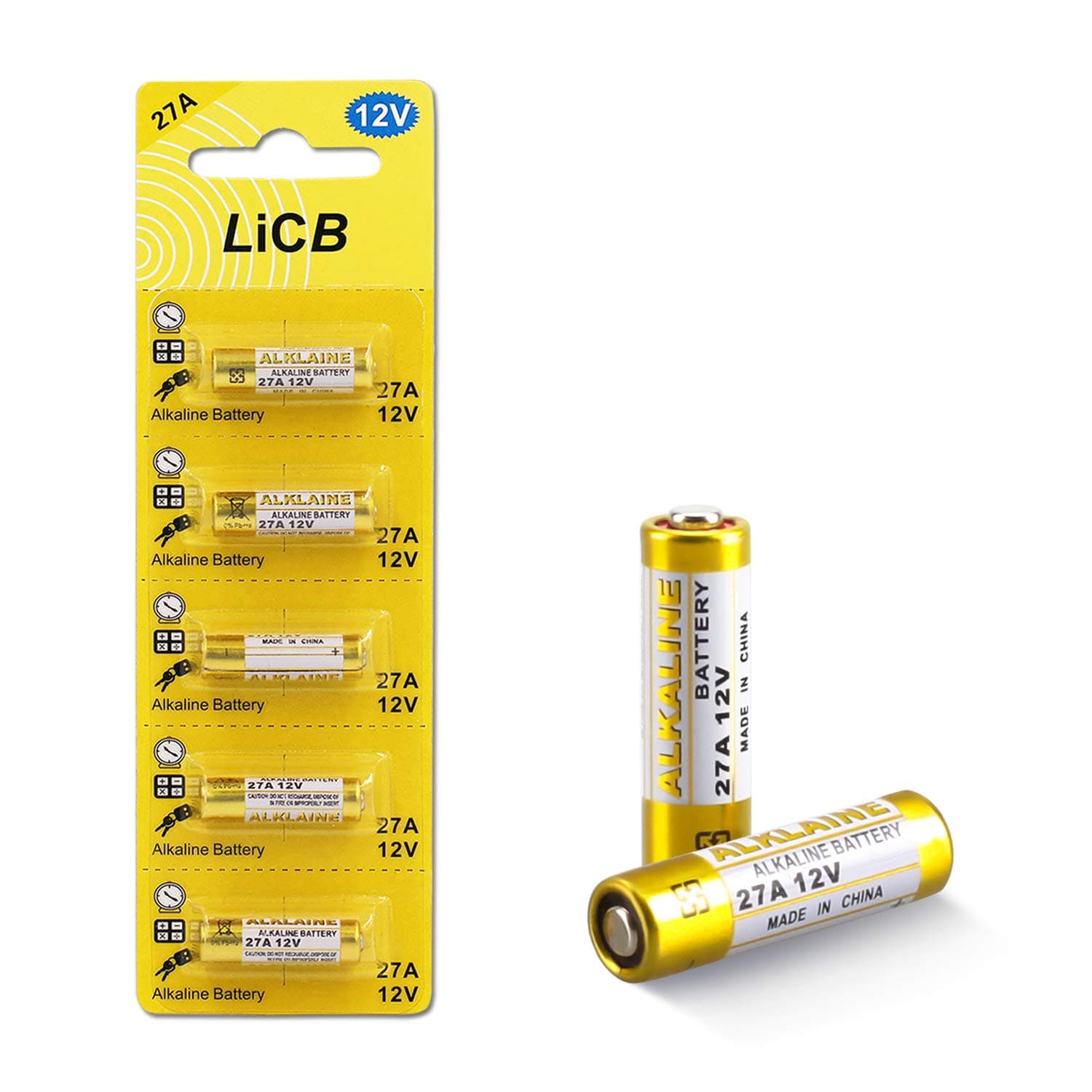 LiCB 27A 12V Alkaline Battery (5PCS)