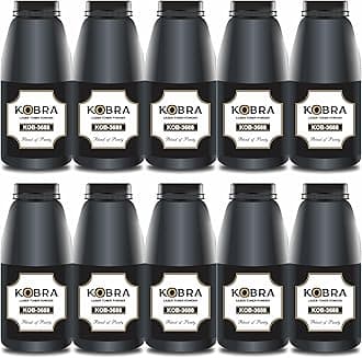 Kobra 3688 Laser Toner Powder Compatible with HP 35A, 36A, 88A, 78A, 83A, 85A & Canon 337, 912, 925 Toner Cartridges (Pack of 10)