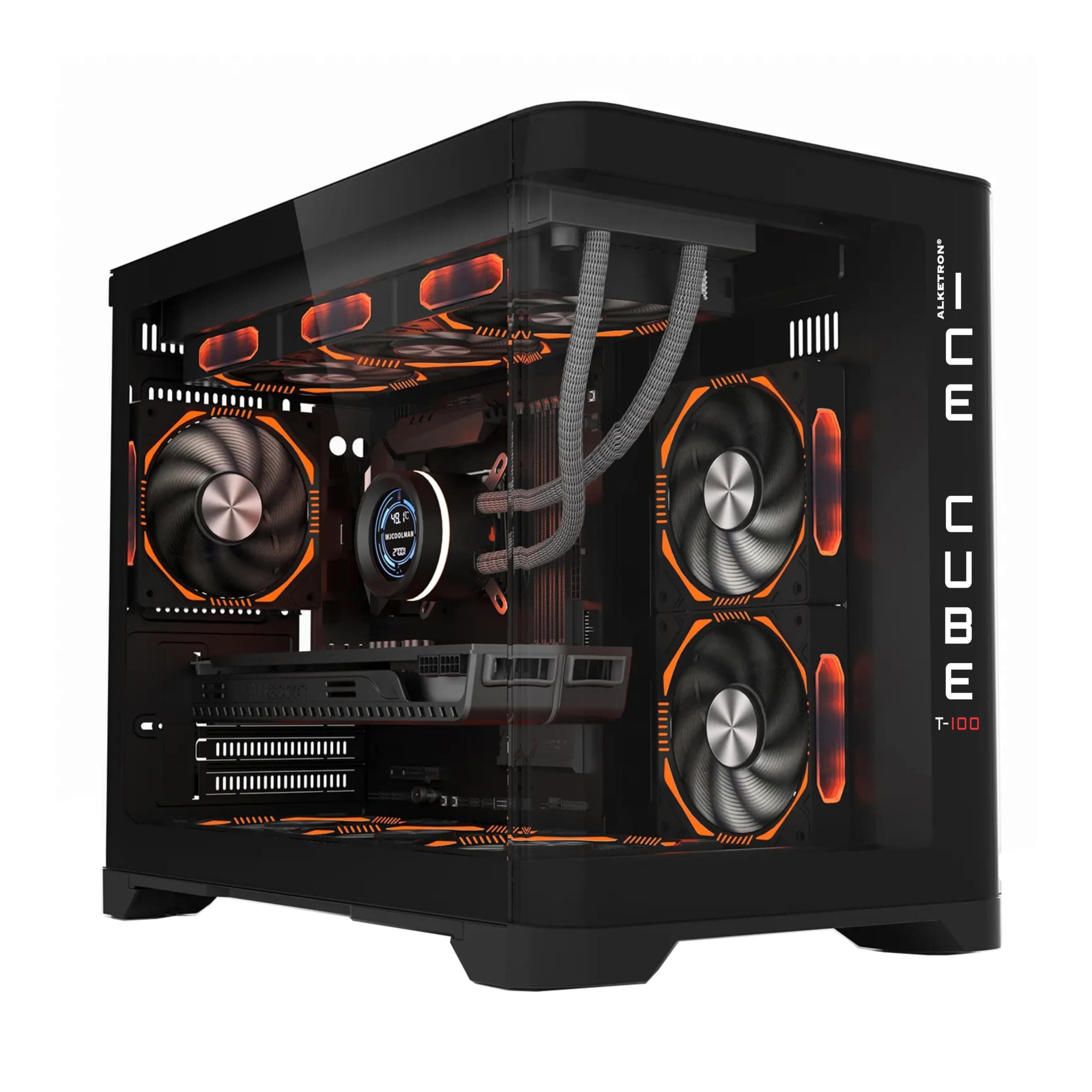 ALKETRON Icecube T100 - Gaming Desktop pc - i5 Core 14th Gen with UHD730 Integrated Graphics(Ready to use DDR5 CPU Tower Box Piece - Upgrade Plus Edition)