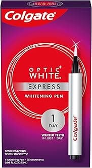 Optic White Express Teeth Whitening Pen with 35 Treatments, Enamel Safe, Designed for No Tooth Sensitivity, 0.08 oz