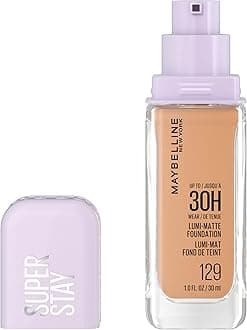 Maybelline Super Stay Lumi-Matte Foundation, Lightweight and Buildable Full Coverage Foundation Makeup For Up To 30HR Wear, 129, 1 Count