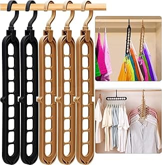 Closet Organizers and Storage,College Dorm Room Essentials, Multifunctional Organizer Magic Space Saving Hangers with 9 Holes Storage Organization for Wardrobe