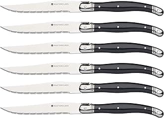 MasterClass Steak Knive Set of 6, Stainless Steel, 1.2 x 1.6 x 23 cm ( 0.5 x 0.6 x 9"), Silver