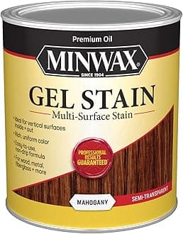Gel Stain for Interior Wood Surfaces, Quart, Mahogany