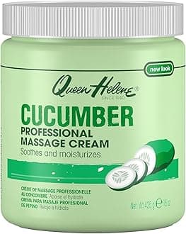 Queen Helene Cucumber Professional Massage Cream – Cooling Hydration That Refreshes, Softens & Revives Skin | 15 oz Jar
