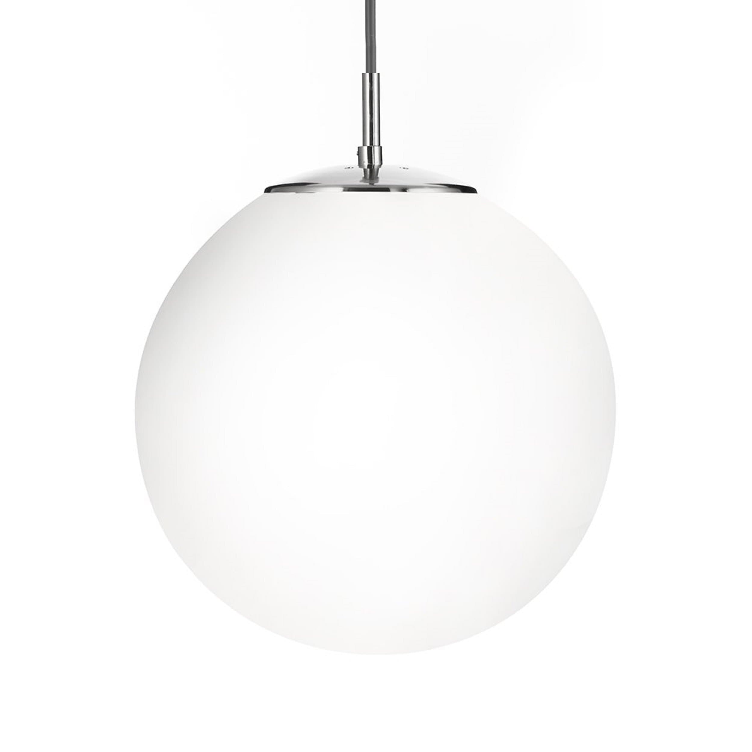 Modern White Opal Glass Globe Ball Globe Pendant Ceiling Light Fitting - LED Compatible [Energy Class A++]