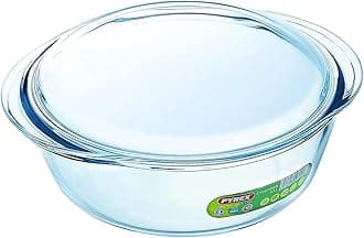 Essential Casserole Round 3L - Durable Borosilicate Glass for Versatile Cooking and Serving