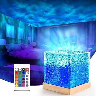 Desidiya® Projector Lights Ocean Wave, Romantic Warm Wave Water Night Light 3D Effect, Led Projection Lamps Crystal Table Lamp For Bedroom Decor