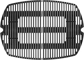 7646 Cooking Grid Grates for Weber Q300 Q320 Q3000 Q3200 Gas Grills, 586002, 57060001, 404341,BBQ Accessories for Weber Baby Q, Matte Cast Iron,2 Pack