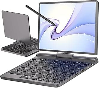 8 inch Mini Laptop Touchscreen Notebook Tablet N150 2-in-1 Handheld Computer Portable Small Pocket PC Win-11, Gigabit/Wi-Fi 6/2MP Camera/G-Sensor/HDMI/PD 30W Charging/Stylus, 12GB RAM 1TB SSD