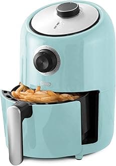Compact Air Fryer - Healthy Cooking with Auto Shut-Off Feature, Adjustable Temperature Control & Nonstick Fry Basket - Has AirCrisp® Technology - 2 Quart - Aqua