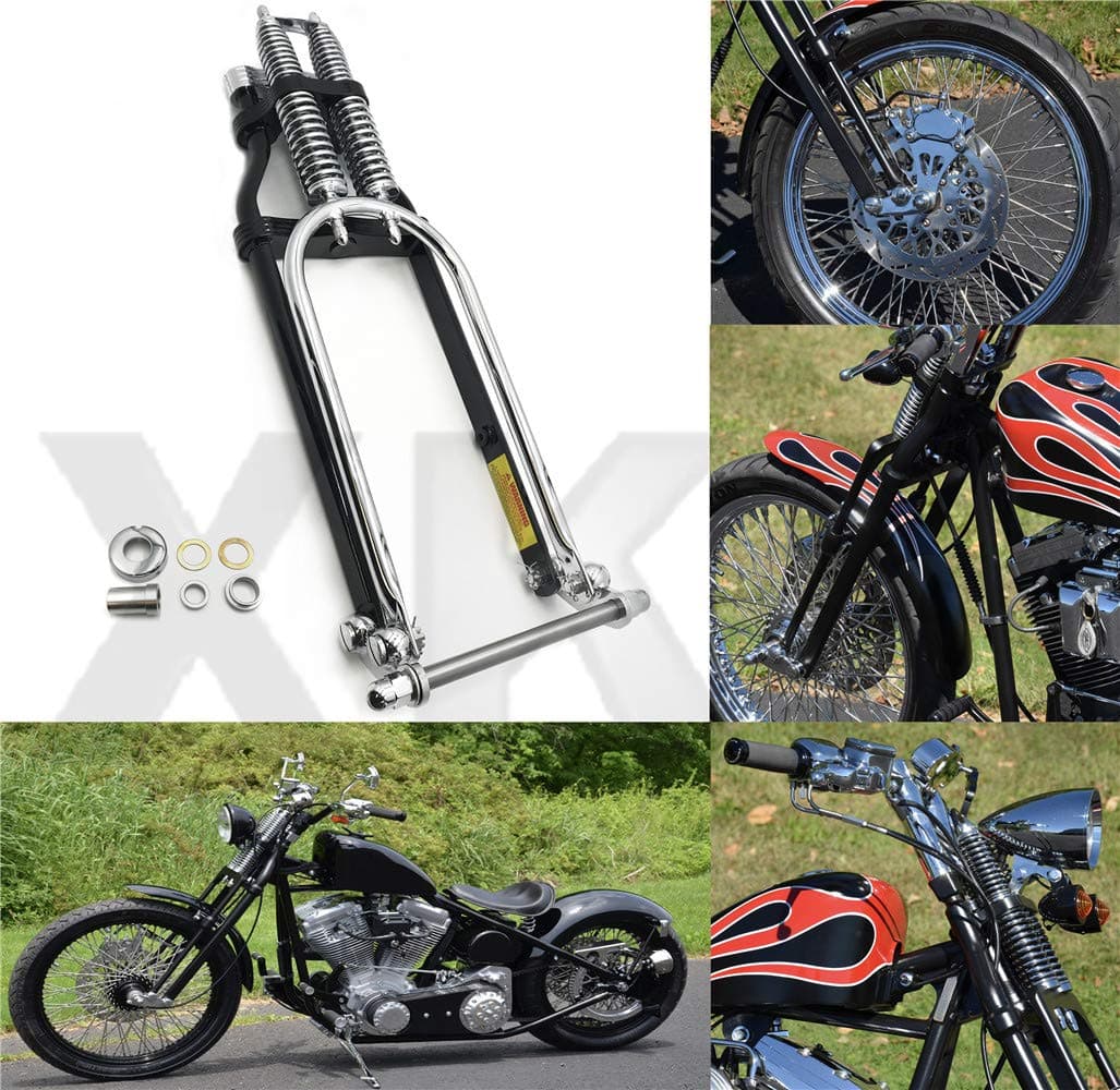 SMT- Springer Front End -4" Under Black Compatible With H-D sportster bobber chopper Arched [B07M93B55P]