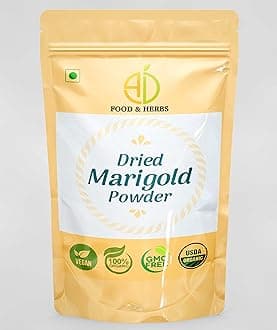 Organic Marigold Powder/Genda Flower Powder for Homemade Lattes, Tea Blends, Bath Salts, Bath Bombs, Face Packs & Body Packs (100 Gms x pack of 1)