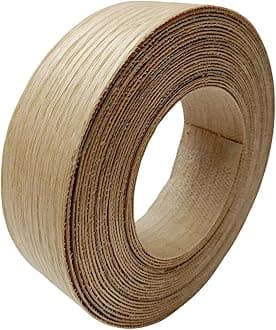 Real Red Oak 1-1/2 inch ×26ft Wood Veneer Edge Banding Roll,Pre-glued Iron On Wood Veneer Edging-Backed with Hot Melt Adhesive-Flexible Wood Veneer Edgebanding for Furniture Restoration