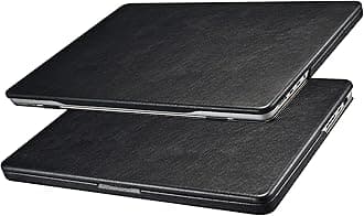 ICARER MacBook Pro 14 Case, Premium Leather Case for 2021-2025 Model M1 M2 M3 M4 Pro/Max A2779 A2442 A 2992 A2918 A3112 A3185 A3401, Touch Bar & Touch ID Compatible for MacBook Pro 14 inch(Black)