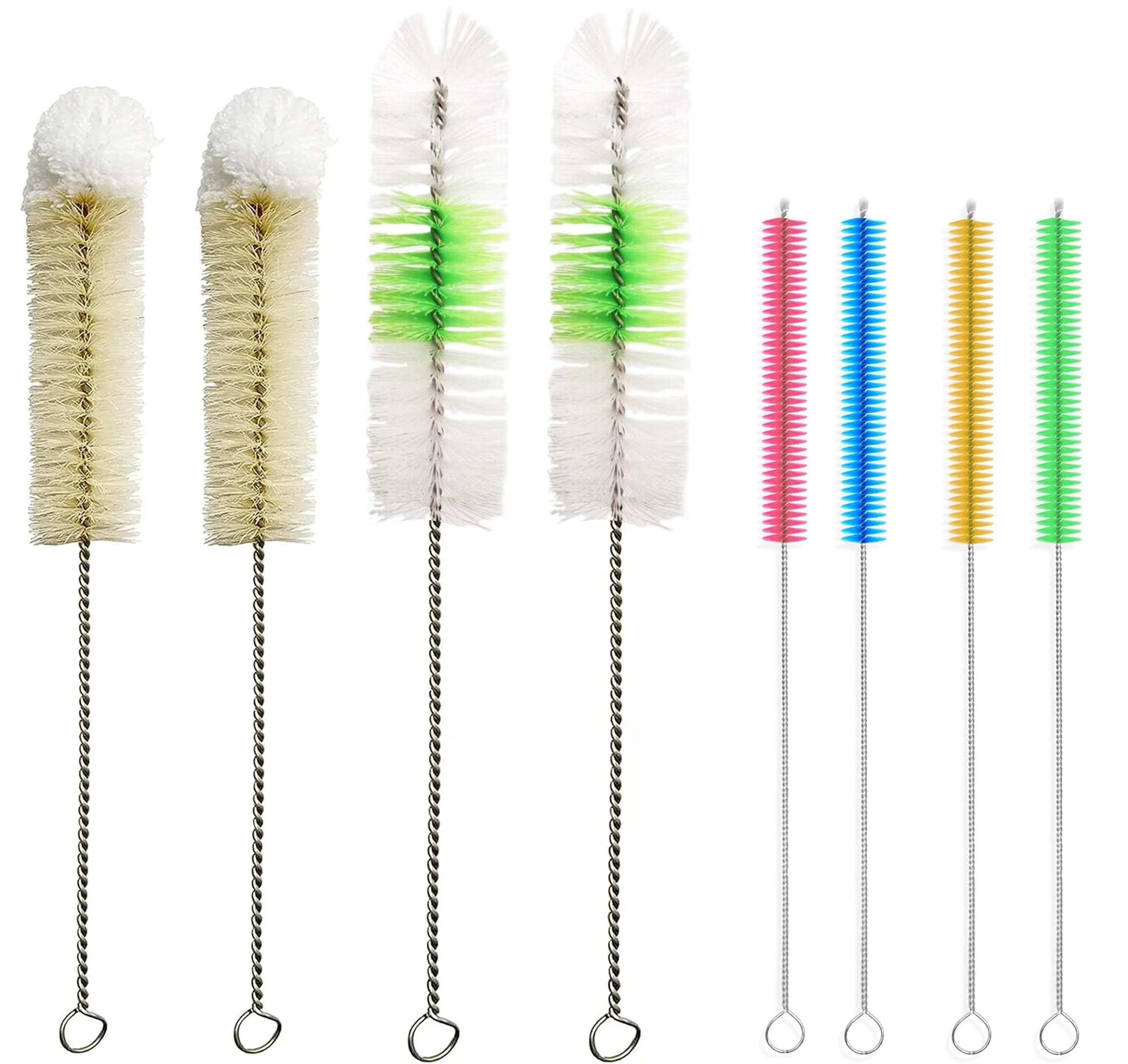 Hookah Cleaning Kit,Hookah Straw Pipe Cleaning Kit with 8 Brushes Premium Hookah Accessories for Shisha Cleaning,Colorful Cleaning Brush Set for Water Bottle,Teapot,Narrow Neck Glass Containers