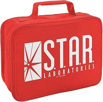 LOGOVISION The Flash STAR Labs Logo Insulated Soft Sided Lunch Box - Reusable Lunch Bag For School Office Work, BPA Free, Red