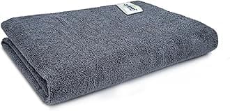 SOFTSPUN Microfiber Hair & Face Care Bath Towel 1 pc 70x140cm Grey Ultra Absorbent Super Soft & Comfortable Quick Drying for Men & Women Daily Use Pack of 1 Extra Large Size Unisex.