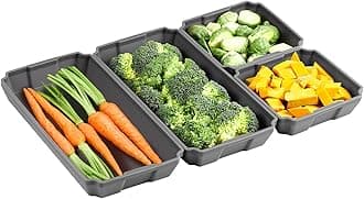 Silicone Sheet Pan Set, XOMOO Extra large size 4PCS Nonstick Silicone Dividers for Baking Trays, Baking Pan Dividers, Baking Cooking Accessories for Oven Dinner Prep, Dishwasher Safe Air Fryer Safe