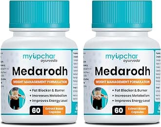 Medarodh Ayurvedic Fat Burner Capsules | With Guggulu, Triphala & Chitrak | Supports Metabolism, Fat Loss & Digestion | For Men & Women | 60 Veg Capsules | Pack of 2
