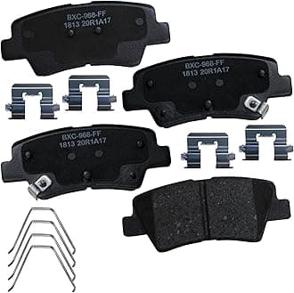 Bendix Premium SBC1813 Ceramic Rear Brake Pads for Select Models Hyundai Elantra GT, Kona, Kona Electric, Sonata, Veloster, Kia Forte, Forte5, Forte Koup, Optima, Rondo, Soul, Soul EV