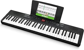Melody 61 MK4 Keyboard Piano for Beginners with 61 Keys Speakers, Tablet/Sheet Music Stand, 300 Sounds and Music Lessons