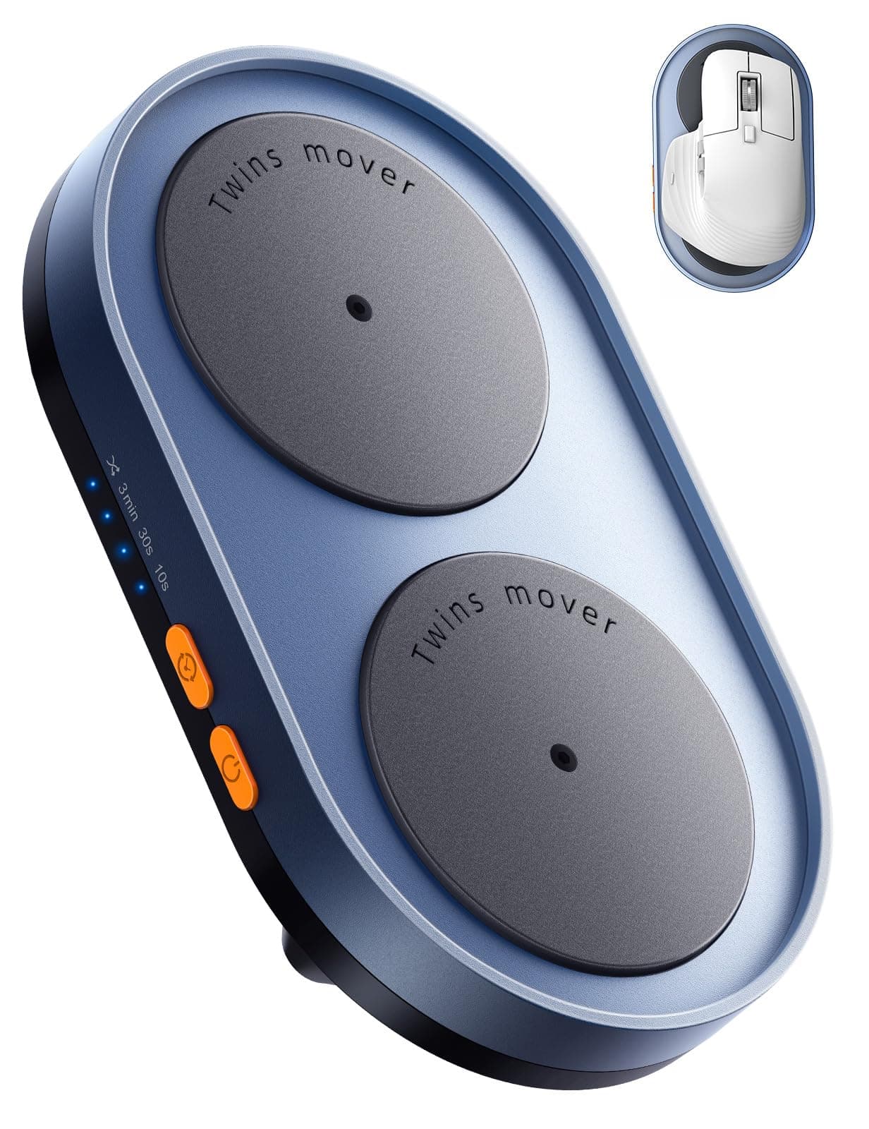 Dual Turntable Mouse Jiggler Silent Mechanical Movement with Random Function, Undetectable Mouse Mover, Timer, Keep Computer Awake