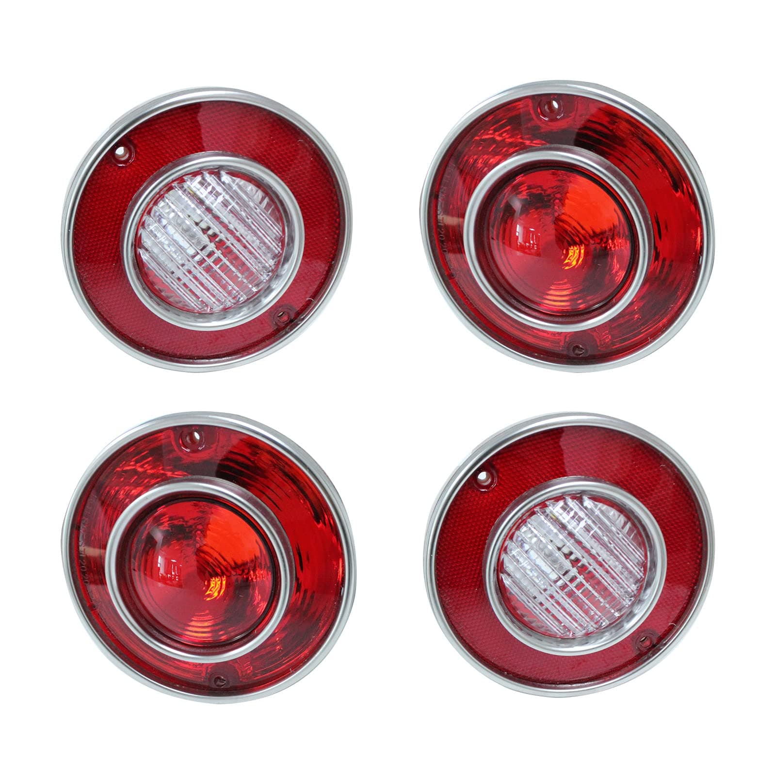 LOSTAR 4PCS Tail Lights & Backup Lights Compatible with 1975-1979 Corvette C3 Reproduction Light Set