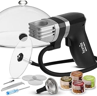 Smoking Gun Wood Smoke Infuser Birner PRO - Extended Kit, 12 PCS, Smoker Machine with Accessories and Wood Chips - Cold Smoke for Food and Drinks - Gift for Man