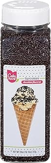 Cake Mate Chocolate Dessert Sprinkles, Easy Pour Lid - Edible Cake Decorating and Baking Sprinkles for Cookies, Cupcakes, and Ice Cream Toppings - 26oz (Chocolate)