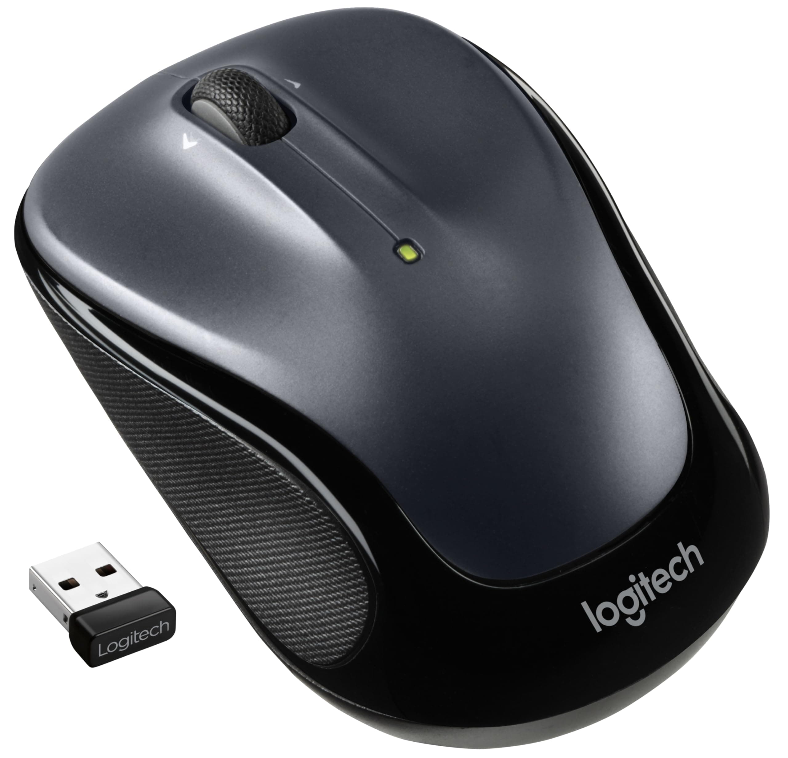 Logitech M325s Wireless Mouse, 2.4 GHz with USB Receiver, 1000 DPI Optical Tracking, 18-Month Life Battery, PC/Mac/Laptop/Chromebook - Dark Silver