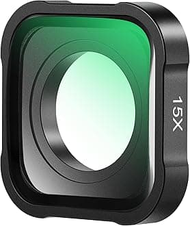 NEEWER 15X Magnification Lens 7-10cm Focal Distance for Macro Photography Close Up, Compatible with GoPro Hero 13 12 11 10 9 Action Camera, Not Waterproof, LS-31