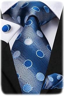 Men Ties Sets Silk Stripe Paisley Necktie Pocket Square Cufflinks for Business Wedding