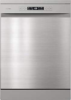 HS622E90XUK Freestanding Standard Dishwasher 85cm High- Stainless Steel - E Rated, Silver, 24 x 23 x 33 inches (L x W x H) [Energy Class E]