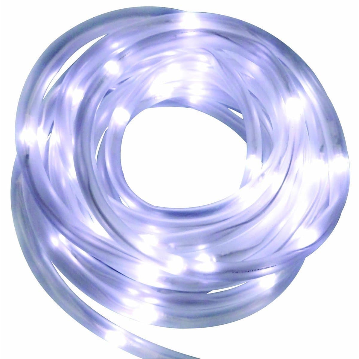 Solar Rope Tube White 50 LED String Garden Light Inside/Outside 16 feet long total length