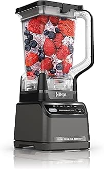 Ninja BR201AMZ Professional Blender 2.0, 1200 Watts, Auto-iQ Program, Total Crushing Blades, 72-oz. Pitcher, 4 Manual Speeds for Smoothies, Shakes, and Frozen Drinks, Dishwasher-Safe Parts, Dark Grey