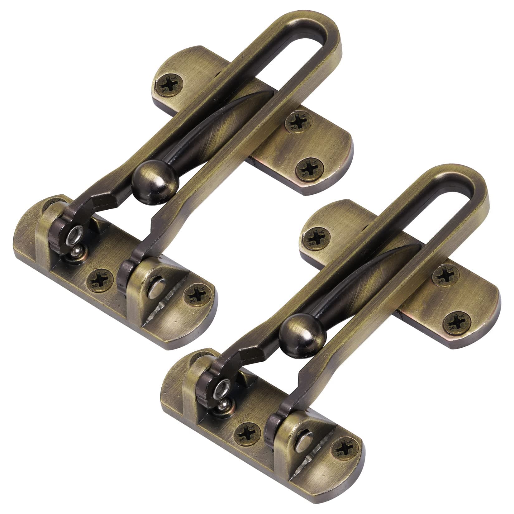 Topbuti Home Security Door Lock, 2 Pack Latch Guard Clasp Front Door Locks fo...