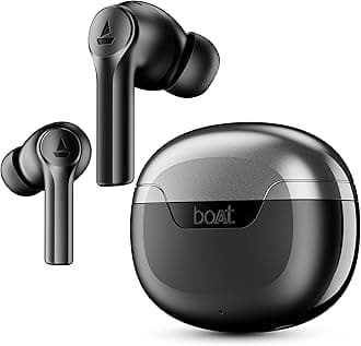 Airdopes 300, Cinematic Spatial Audio, 50HRS Battery, 4Mic AI ENx, Fast Charge, App Support, Low Latency, IPX4, v5.3 Bluetooth Earbuds, TWS Ear Buds Wireless Earphones with mic (Gunmetal Black)