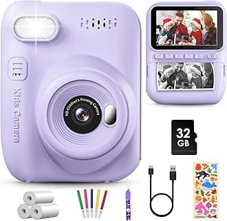 GREENKINDER 3.0 Inch 14MP Kids Instant Camera with 32GB Card, 1080P Digital Camera for Children, Gift Toy for Children from 3 – 12 Years